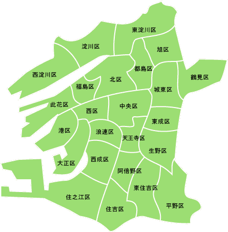 大阪市内地図